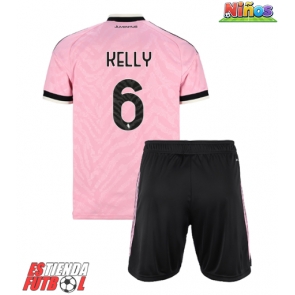 Juventus Lloyd Kelly #6 Segunda Equipación Niños 2026-27 Manga Corta (+ Pantalones cortos)